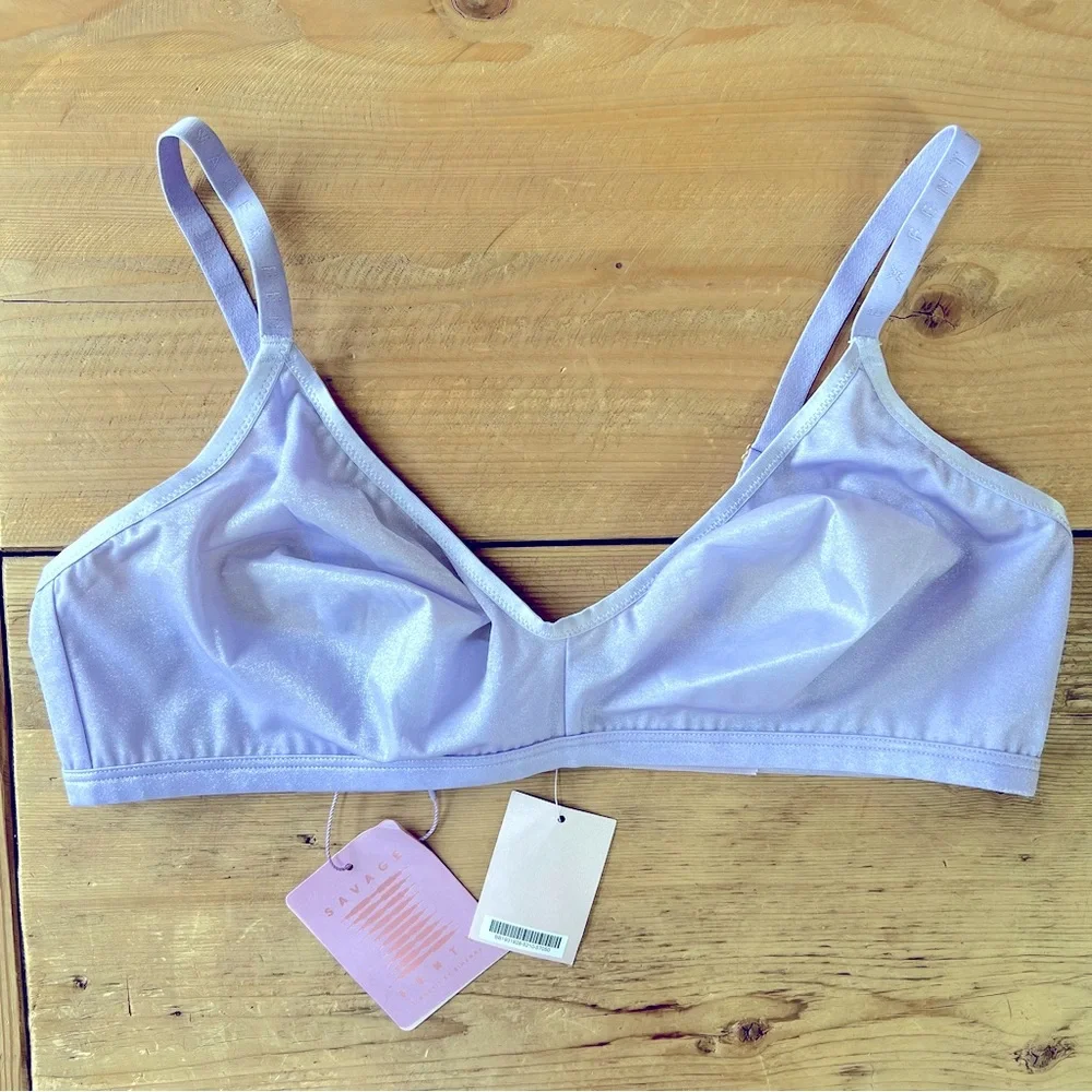 Savage X Fenty Lavender Glissenette Bralette Women’s Size XL - Picture 1 of 9